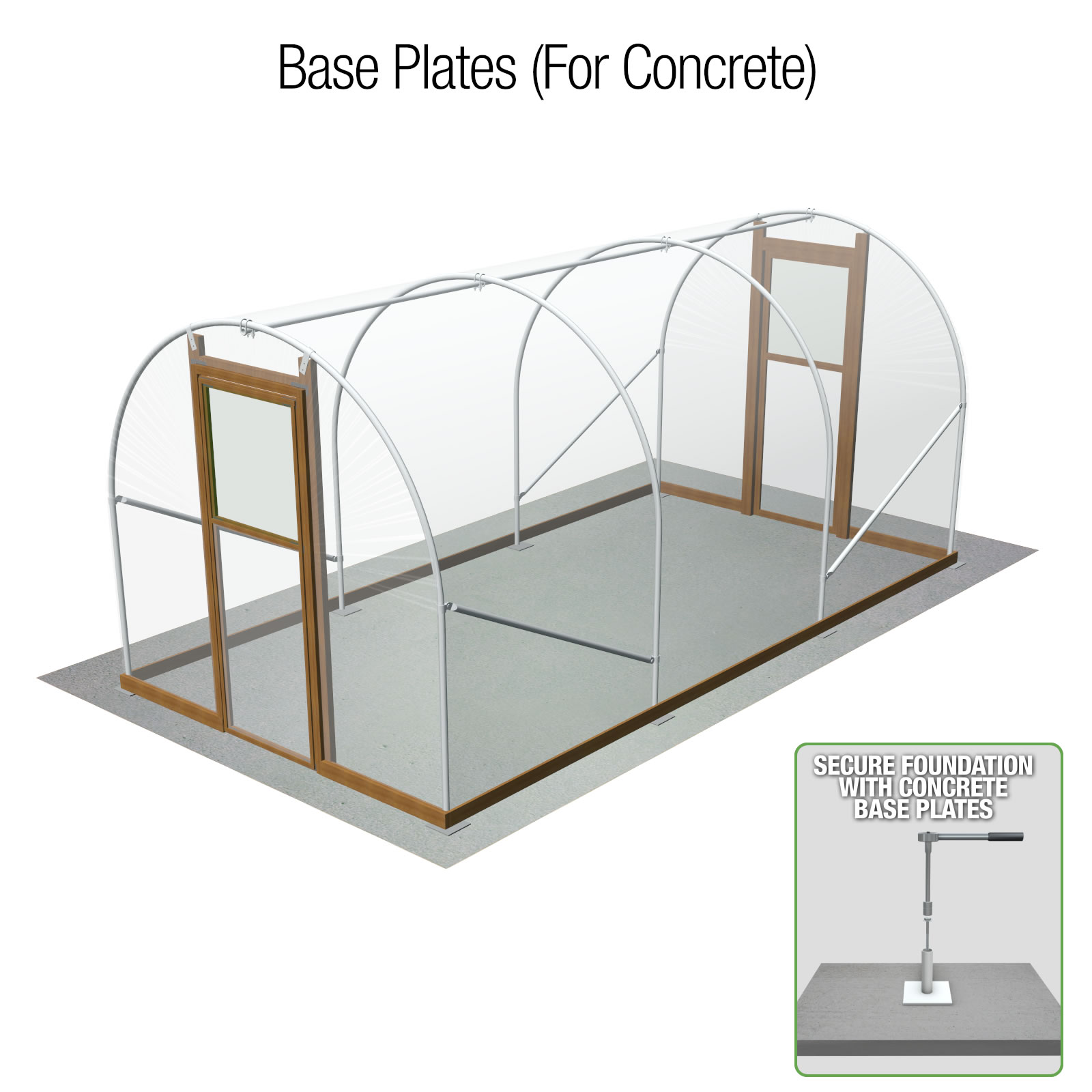 8FT Wide Poly Tunnels Domestic Garden Polytunnels Plastic Polythene