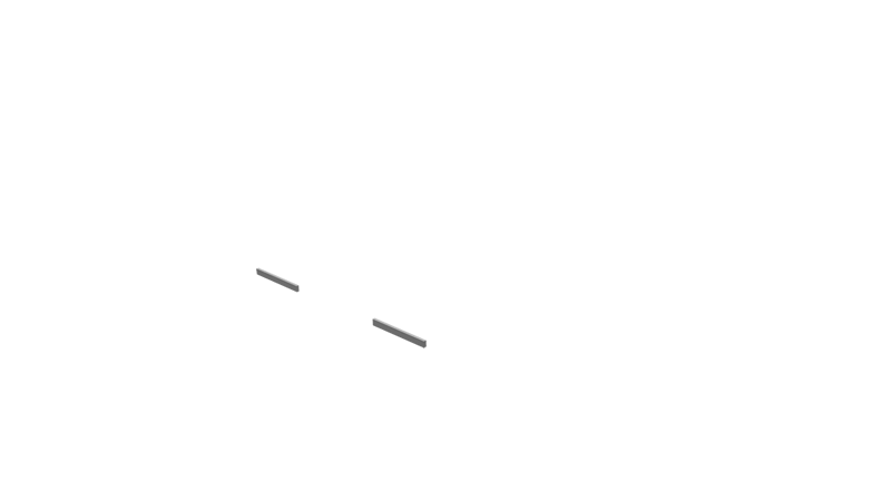 Base Rail Double Slide Alu Front