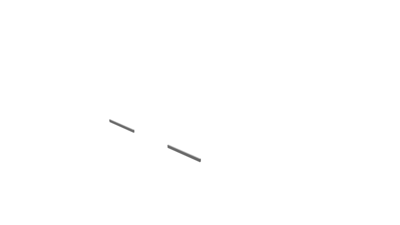 Base Rail Double Slide Alu Front