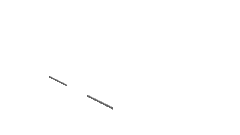 Base Rail Double Slide Alu Front