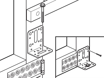 door frame post plate