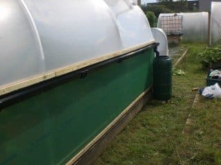 Harvest Rainwater off your Polytunnel during wet weather gardening