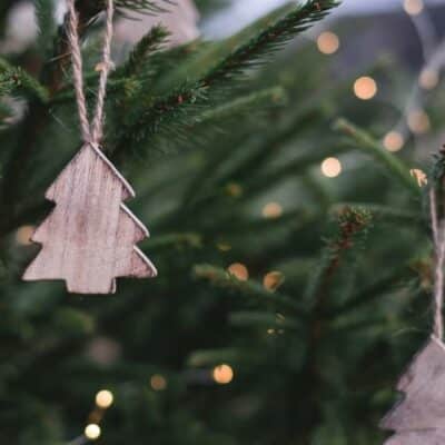 wooden christmas tree decorations