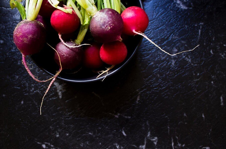 radishes as self-seeding flowers