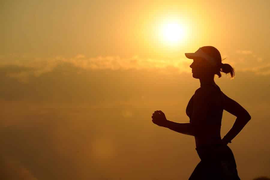 woman running to help relieve anxiety and stress