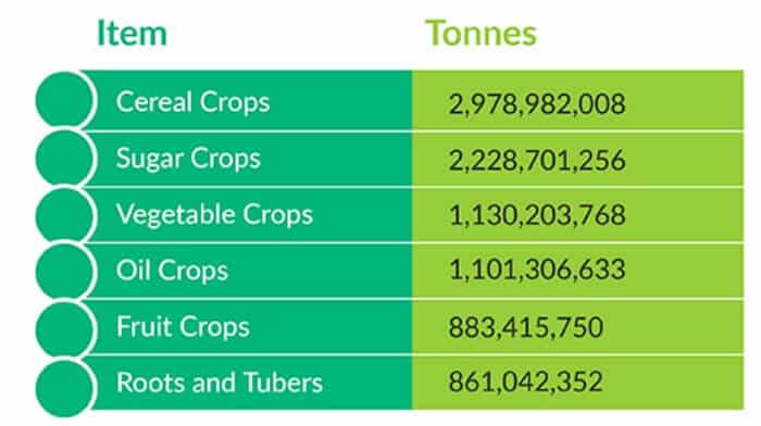 World crop categories