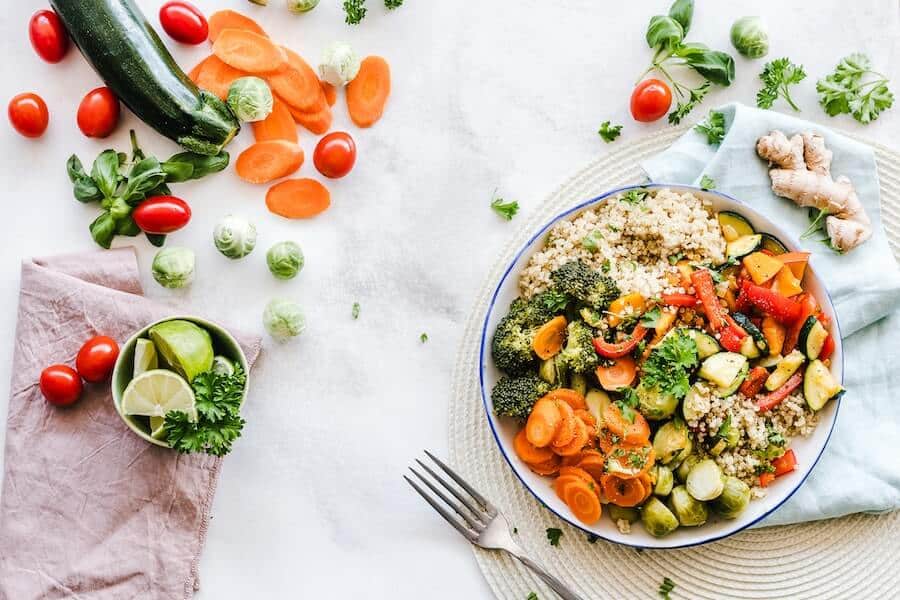 bowl of fresh vegetables for inspiration for how to eat more veg