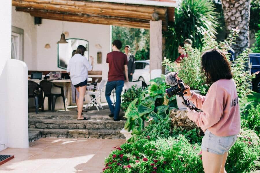 friends in a garden