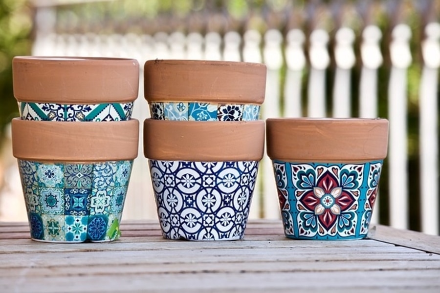 terracotta plant pots for a container garden