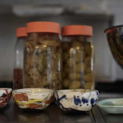 food fermenting in jars