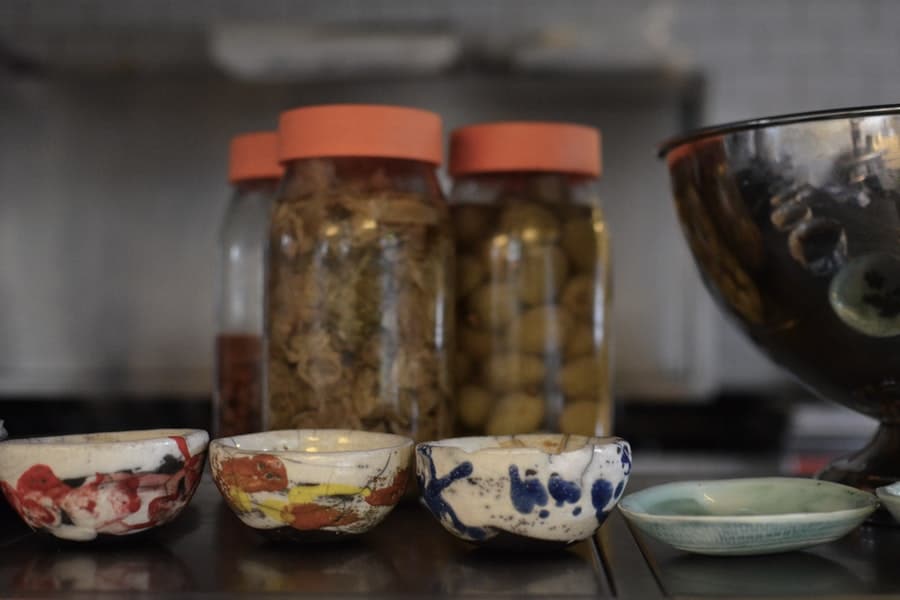 food fermenting in jars