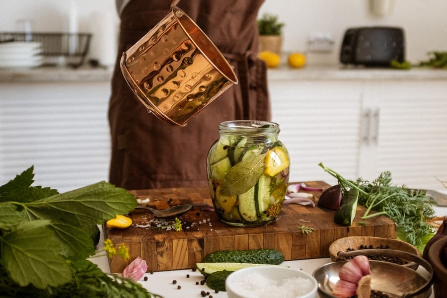 fermenting pickles