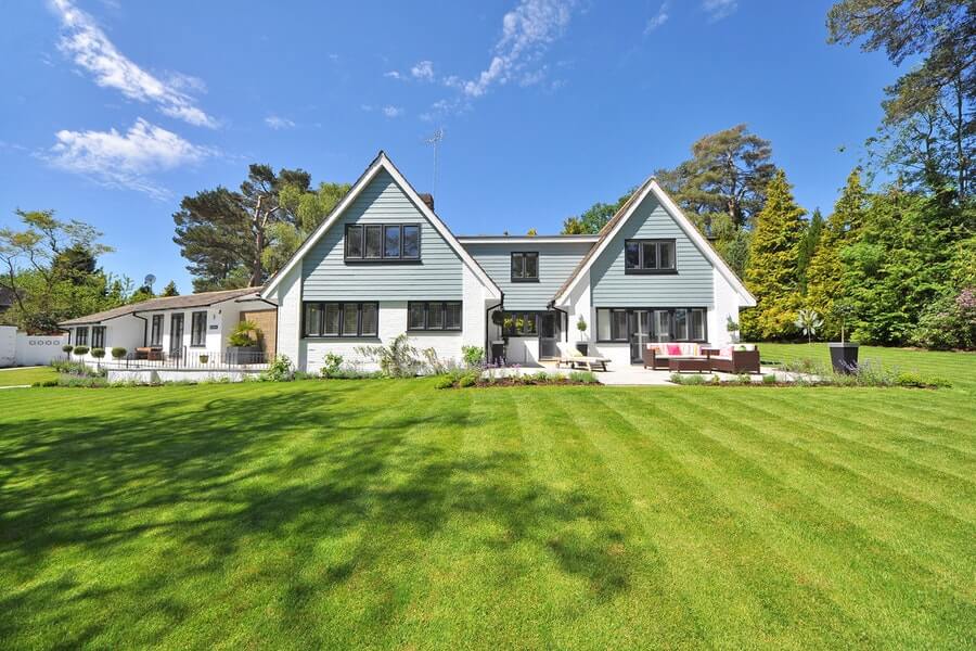a sloping front garden