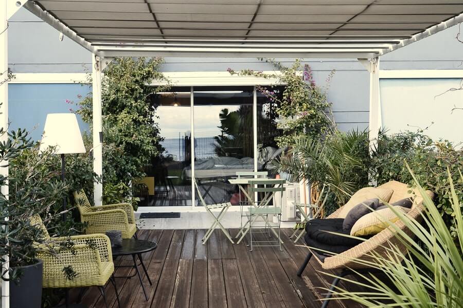 stylish coastal patio