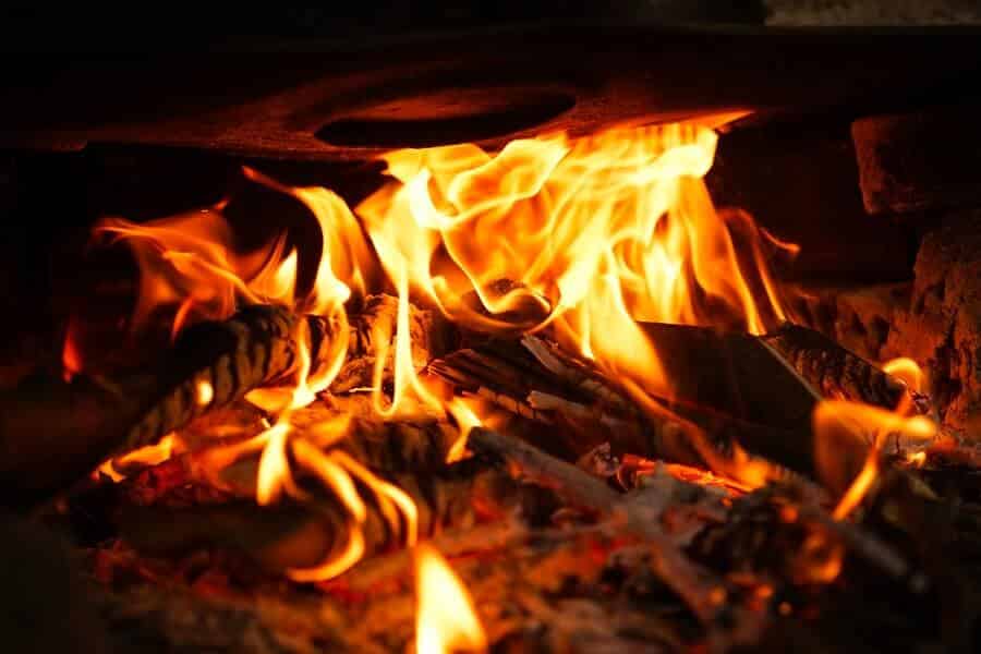 a bonfire to char wood which is an effective way to preserve wood