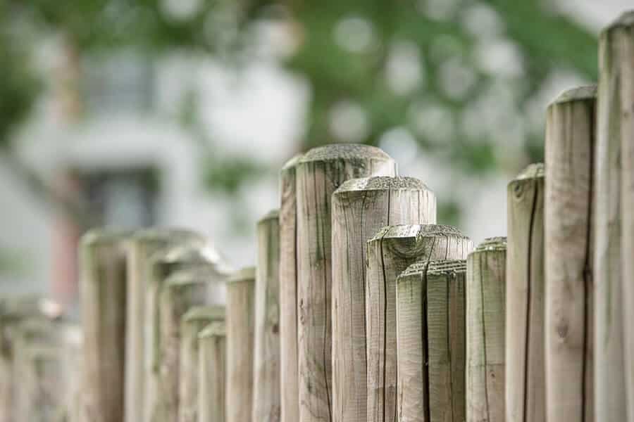 wooden garden boundary