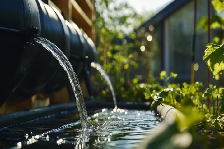 concrete in gardens water drainage