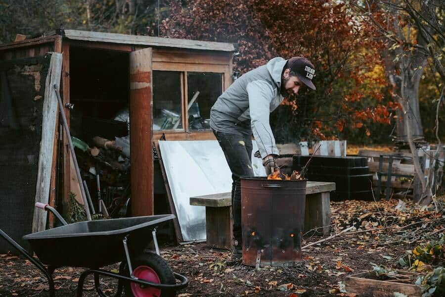 gardener showing what to do with garden waste
