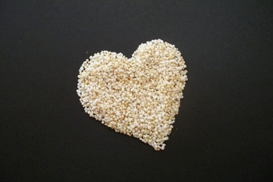 image of amaranth in shape of heart super food