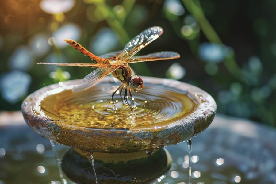healing garden water features