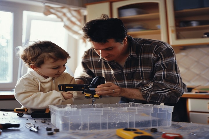 drilling holes on how to make a wormery