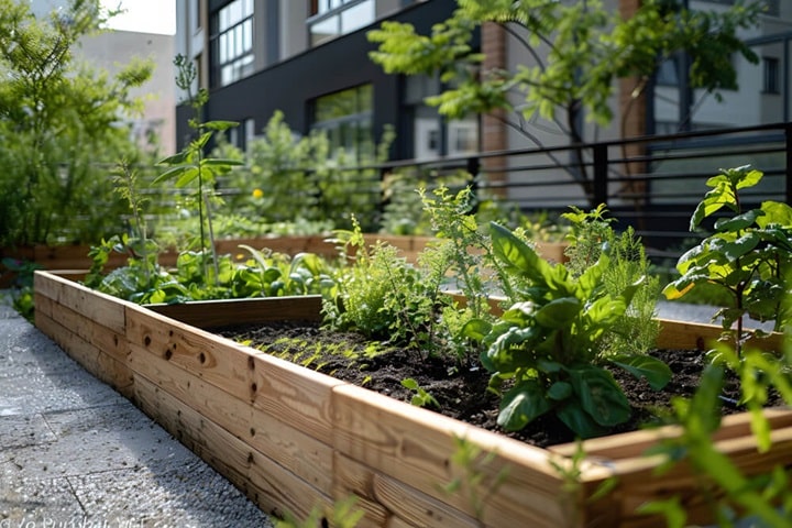 raised garden bed ideas on edging and maximising space