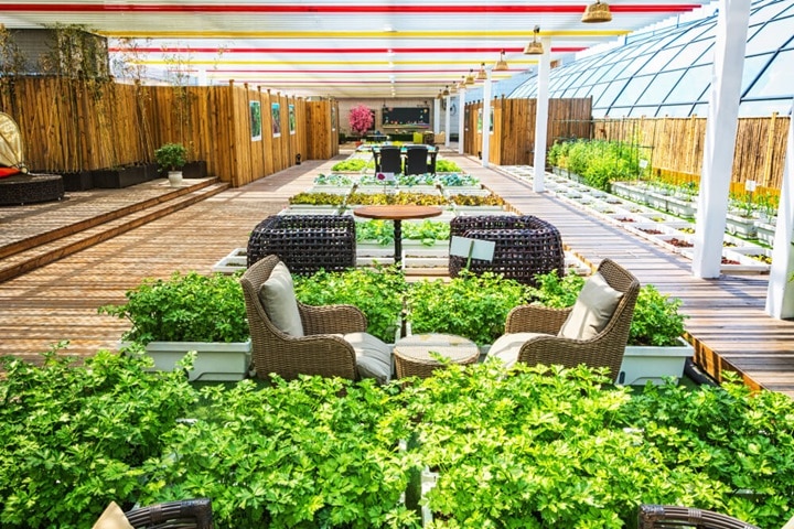 materials and surfaces for terraced garden ideas