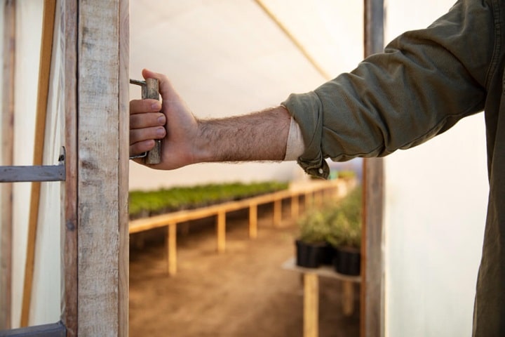 polytunnel temperature control humidity
