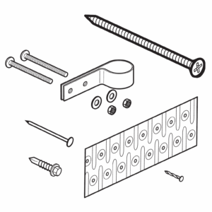 Sliding Door Support Rail Fixing Kit