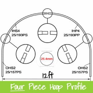12ft (3.66m) Wide Polytunnel Hoop