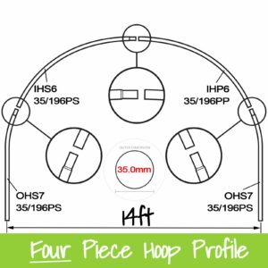 14ft (4.27m) Wide Polytunnel Hoop