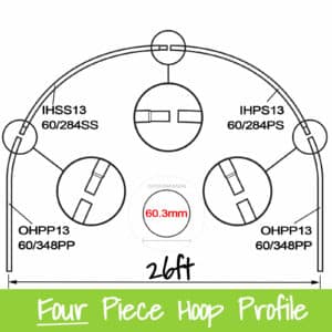 26ft (7.92m) Wide Polytunnel Hoop