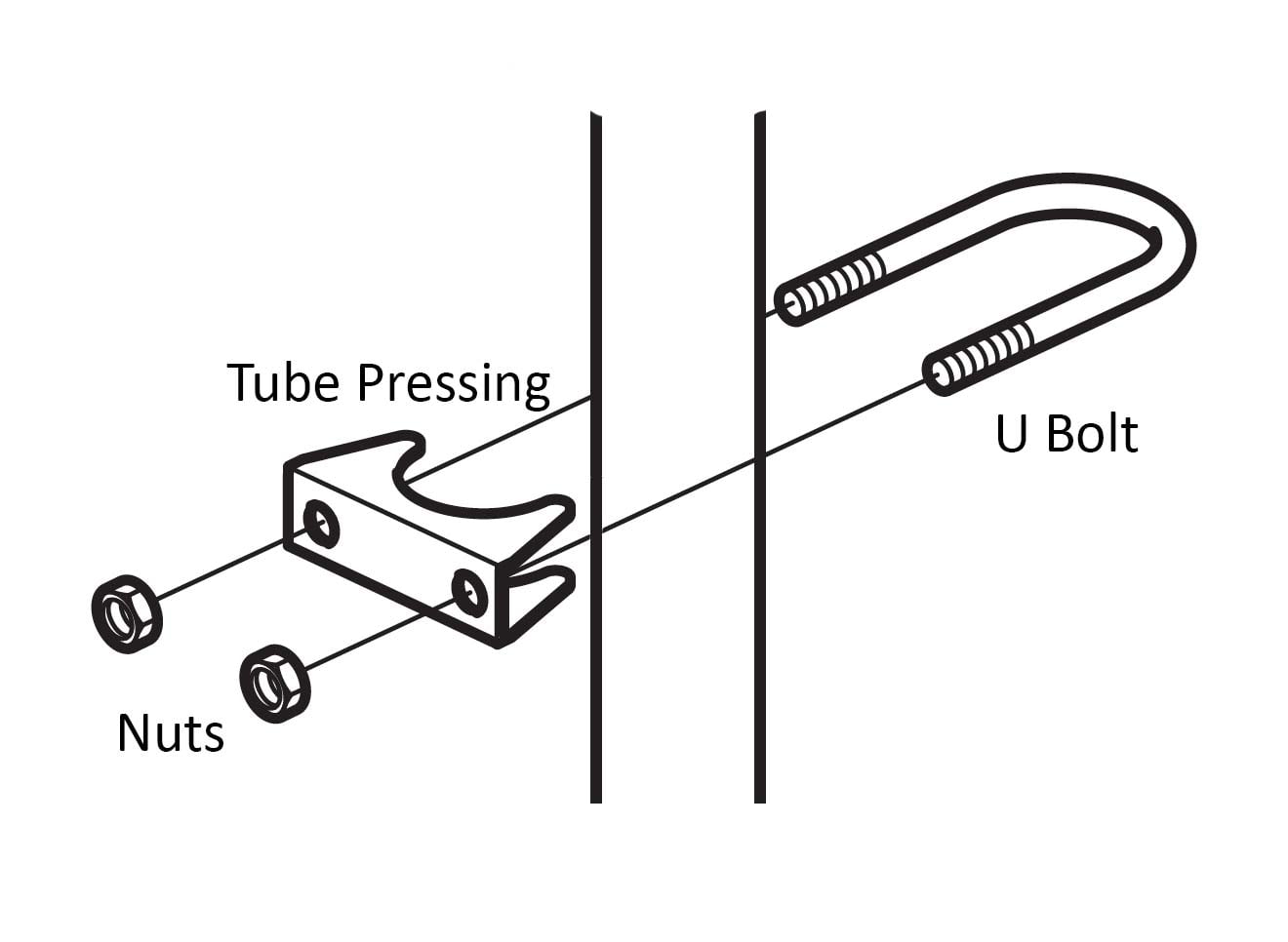 Exhaust clamp fitting diagram