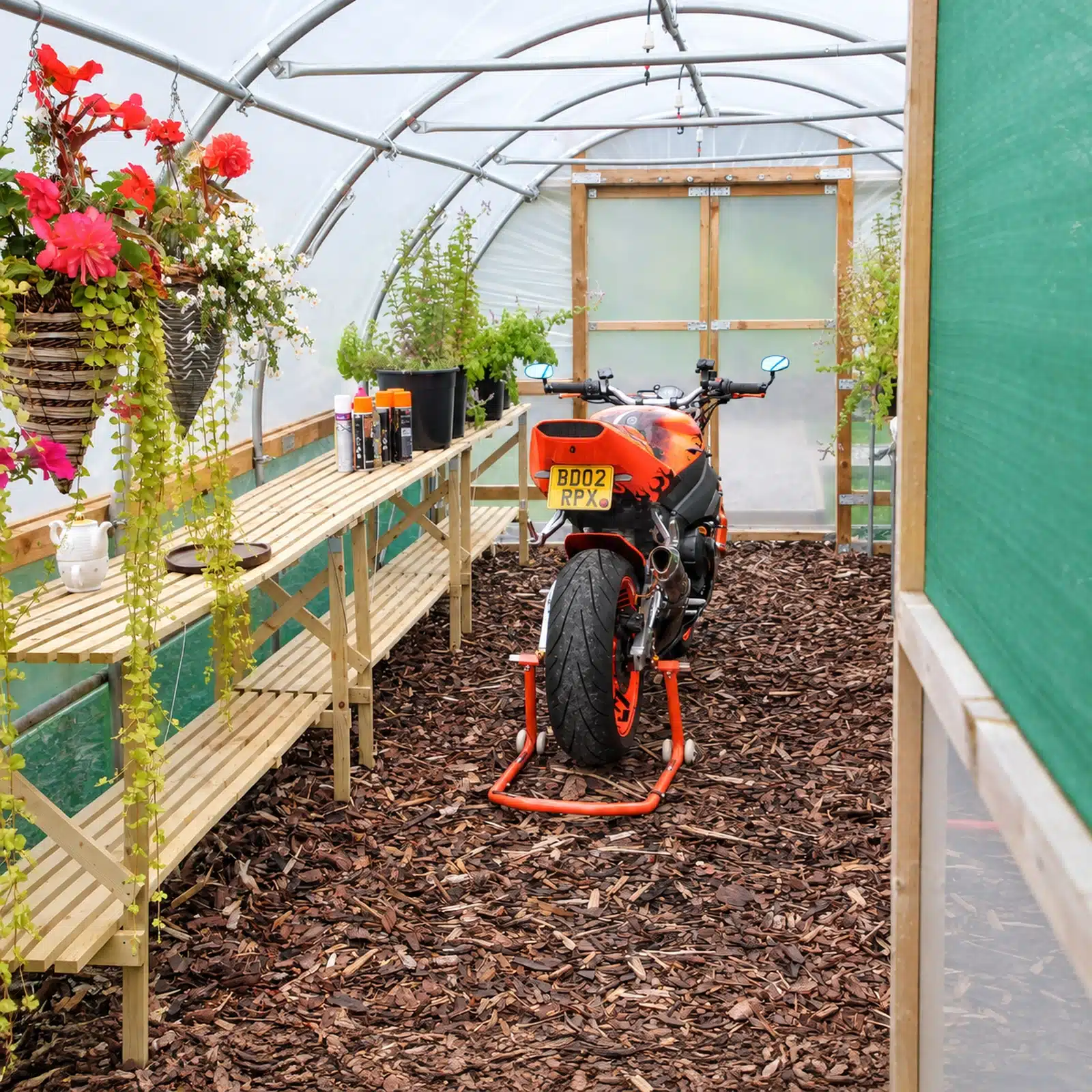 Trestle Potting Greenhouse Table - 1.8m x 0.5m - Image 2