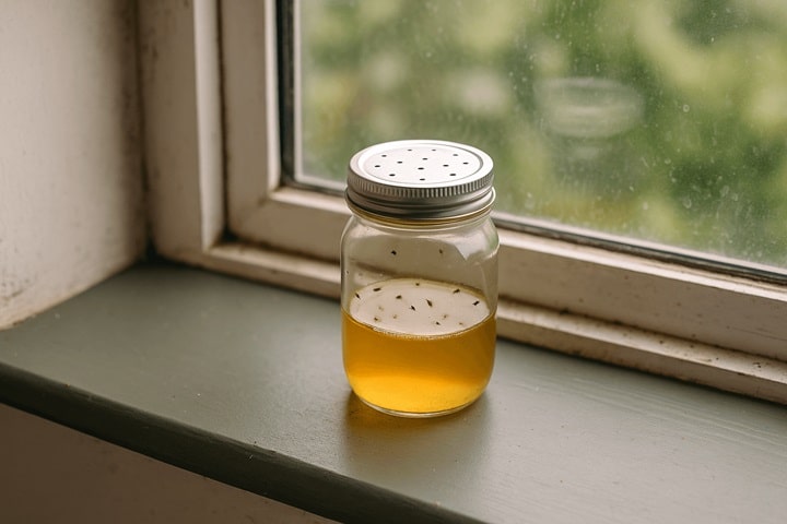 how to get rid of fruit flies jar with holes in the lid