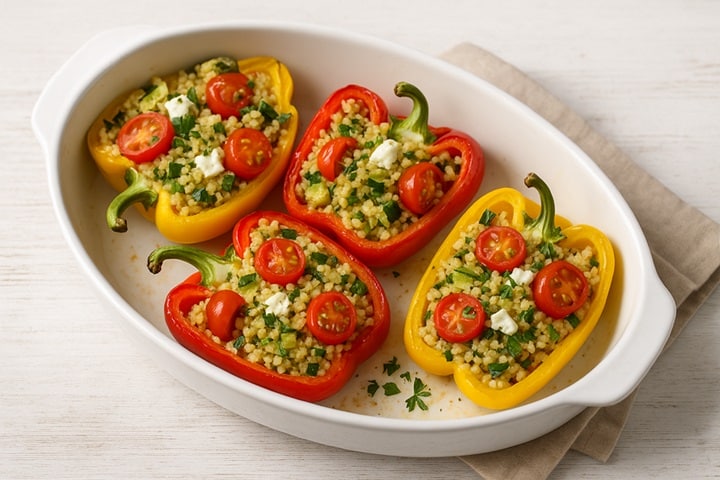 mediterranean stuffed peppers summer recipes