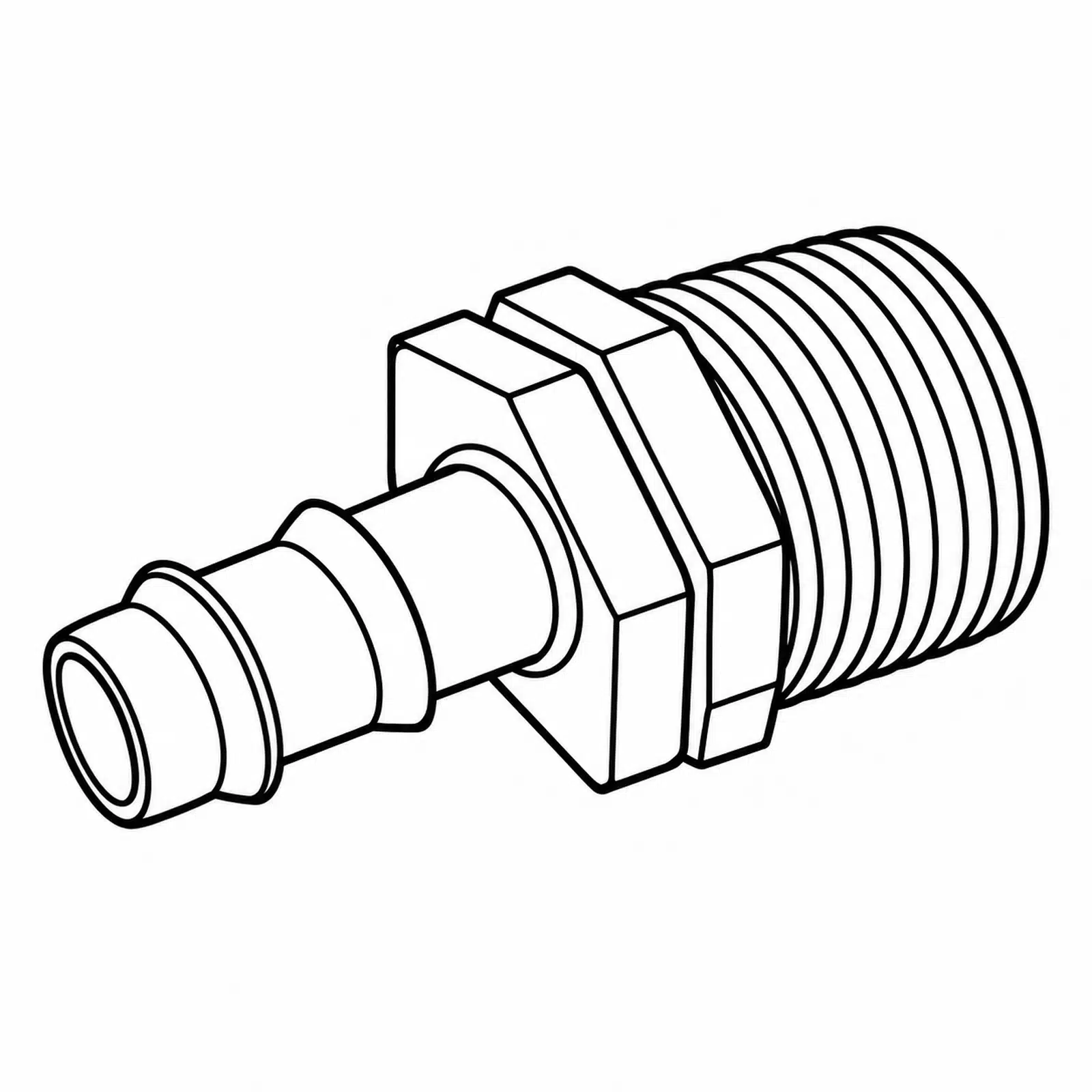 16mm Male Hosetail