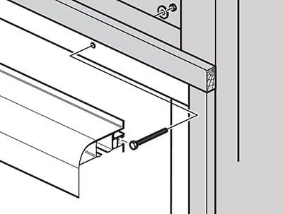 Sliding door track diagram enlarged