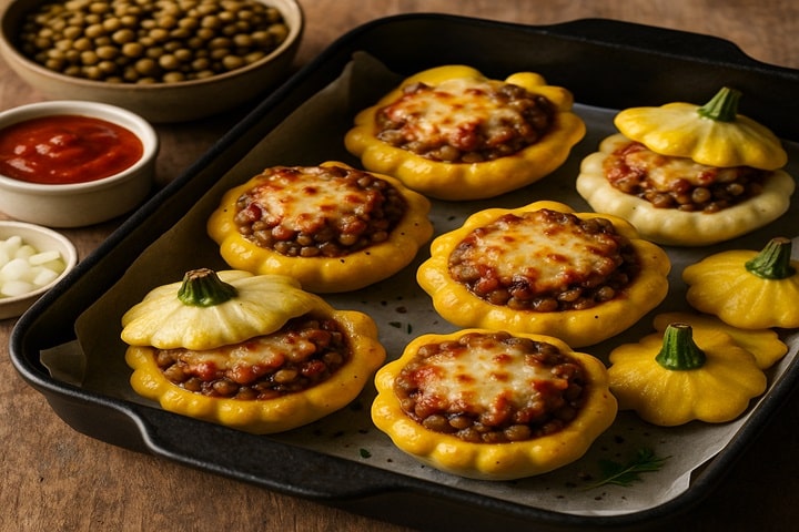 quinoa and kale stuffed patty pan recipes