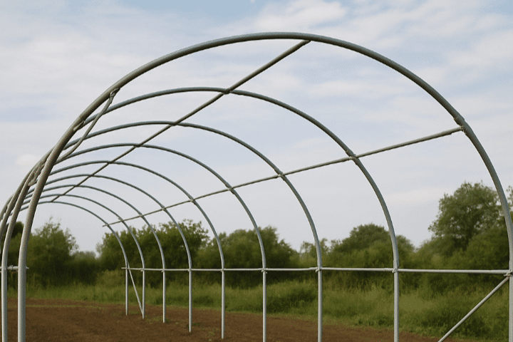 polytunnel frame with no cover