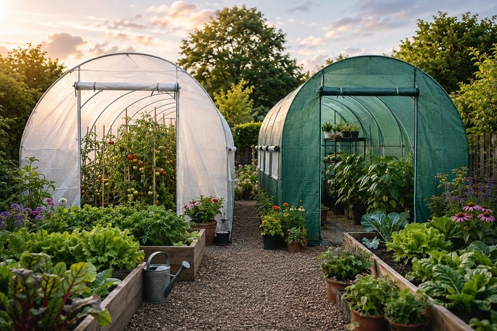 green or white polytunnel