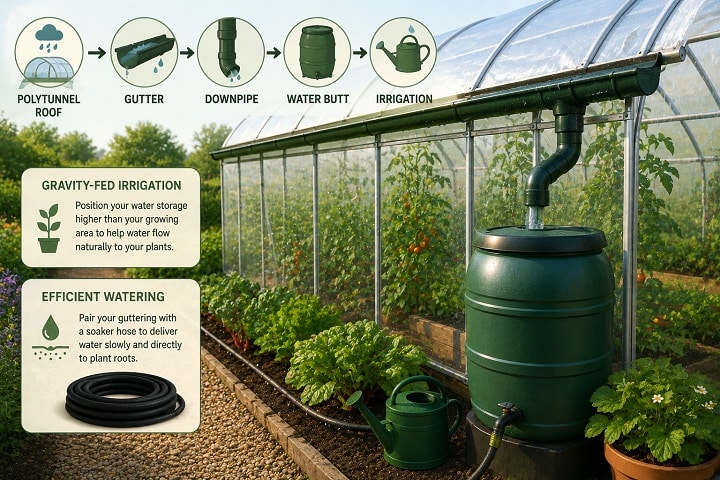 guttering for polytunnels working