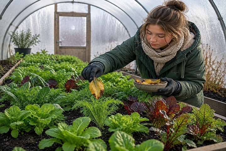 how to grow winter salads in a polytunnel care
