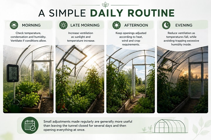 how to ventilate a polytunnel routine
