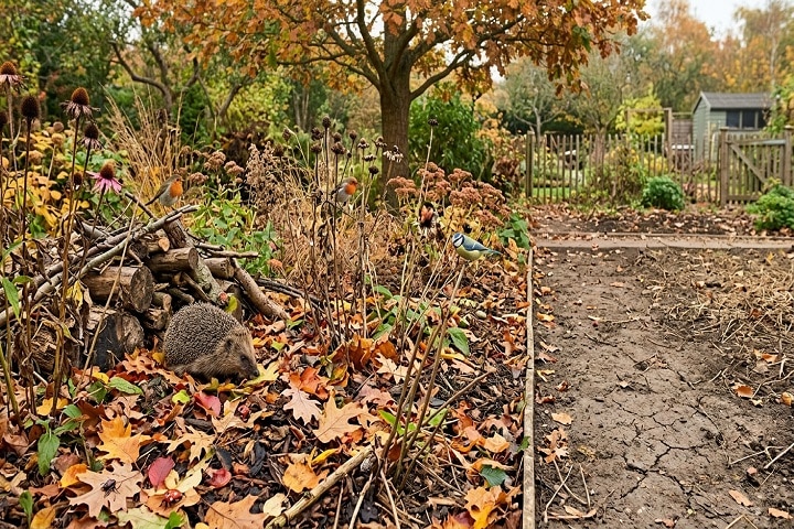 clear your garden in autumn wildlife