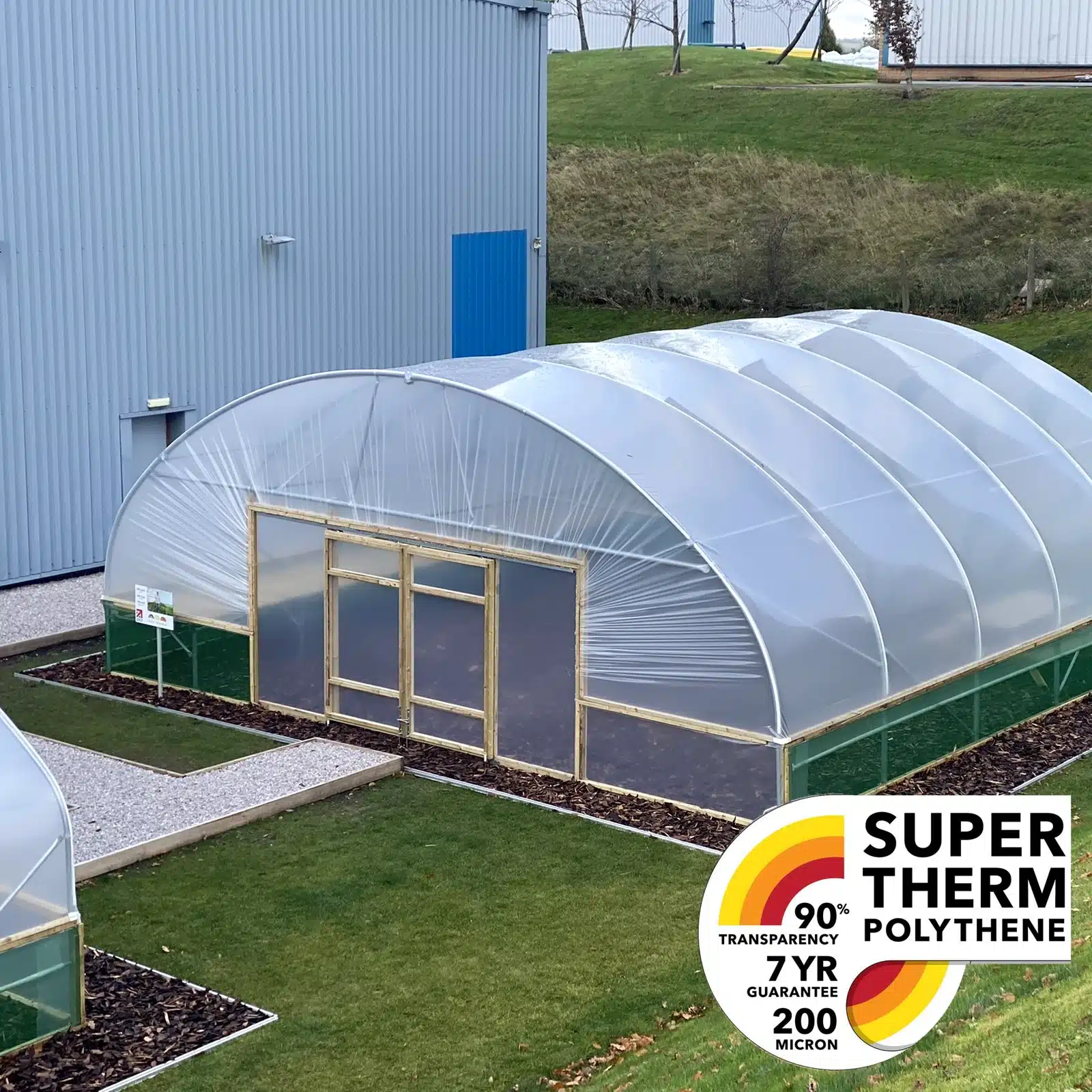 Super Therm polythene covered polytunnel