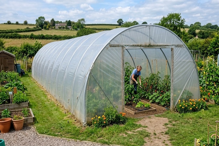 how to secure a polytunnel cover